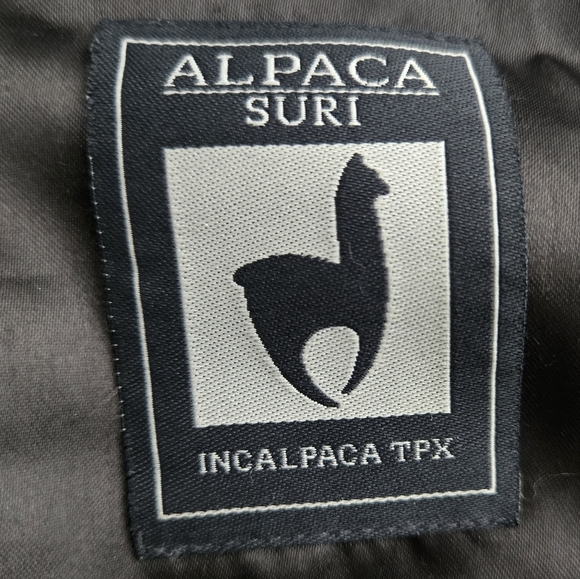 Chocolate Sachi Alpaca Suri Wool Coat EUC - Picture 13 of 15